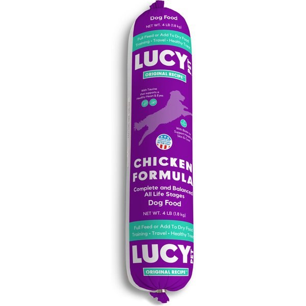 LUCY PET PRODUCTS Chicken Formula Dog Wet Food, 4lb roll, 1 count