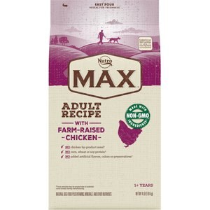 Nutro Max Adult Farm-Raised Chicken Recipe Natural Dry Dog Food, 4-lb bag