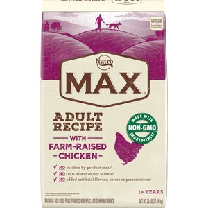 Nutro Max Adult Farm-Raised Chicken Recipe Natural Dry Dog Food, 25-lb bag