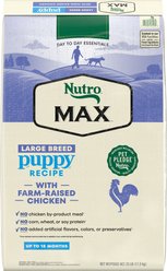 Nutro Max Large Breed Puppy Farm-Raised Chicken Recipe Natural Dry Dog Food, 25-lb bag