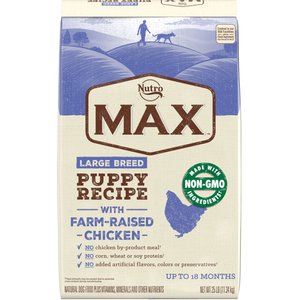 Nutro Max Large Breed Puppy Farm-Raised Chicken Recipe Natural Dry Dog Food, 25-lb bag