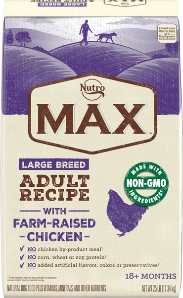 Nutro Max Large Breed Adult Farm- Raised Chicken Recipe Natural Dry Dog Food, 25-lb bag slide 1 of 9