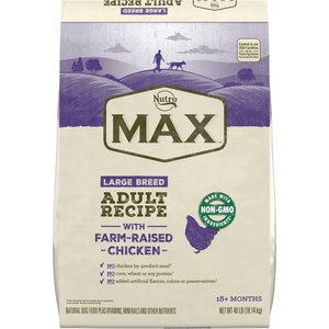 Nutro Max Large Breed Adult Farm-Raised Chicken Recipe Natural Dry Dog Food, 40-lb bag