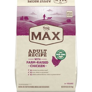 Nutro Max Adult Farm-Raised Chicken Recipe Natural Dry Dog Food, 40-lb bag