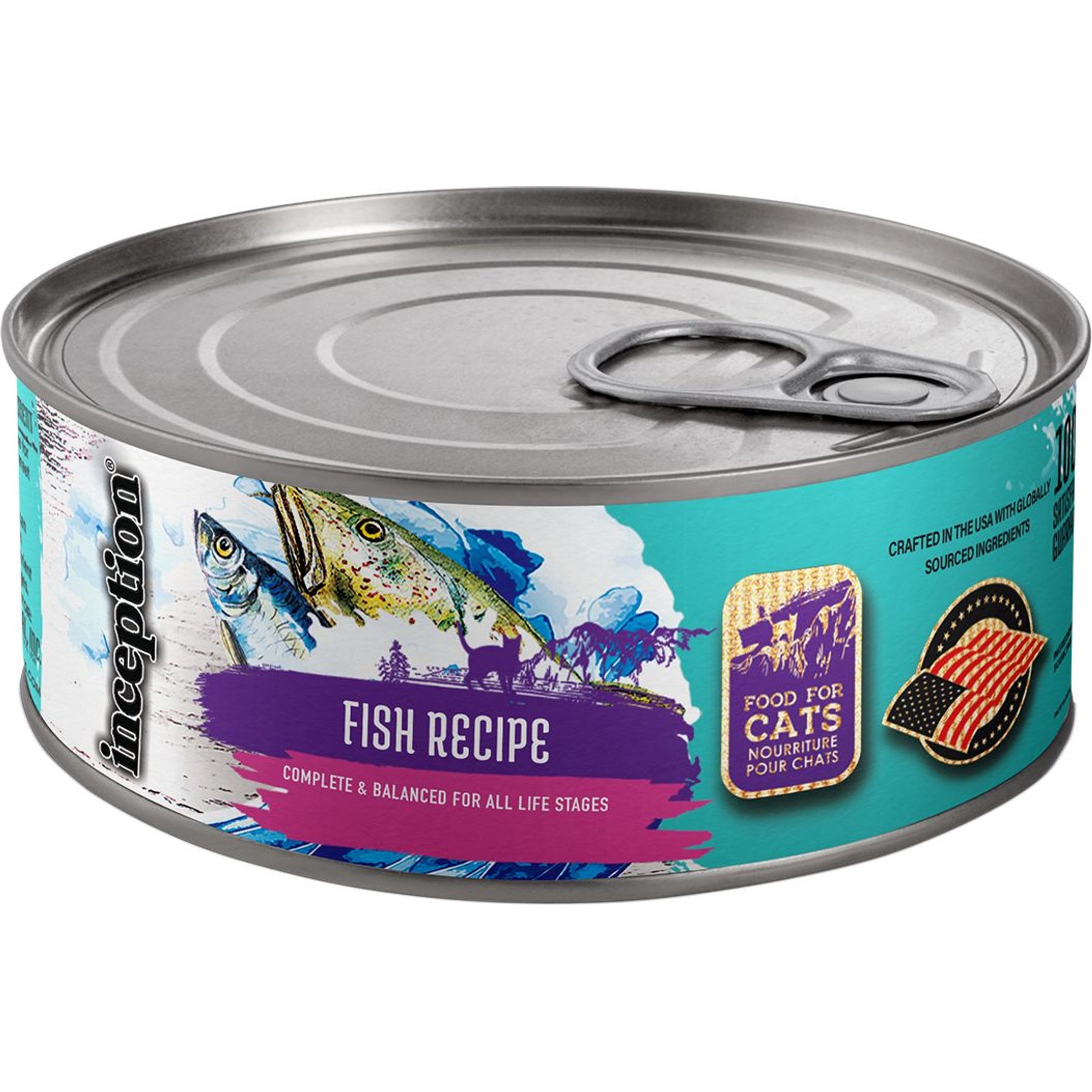 INCEPTION Fish Recipe Wet Cat Food 5.5 oz can case of 24