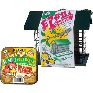 C&S Peanut Delight Food, 11.75-oz tray + EZ Fill Deluxe Snak & Suet Wild Bird Feeder