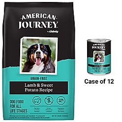 American Journey Lamb Recipe Canned Food + Lamb & Sweet Potato Recipe Dry Dog Food