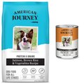 American Journey Turkey & Garden Vegetables Recipe Canned Food + Protein & Grains Salmon, Brown Rice & Vegetables Recipe Dry Dog Food