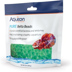 Aqueon PURE Betta Beads Fish Conditioner, Green, 1 pouch