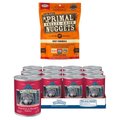 Blue Buffalo Wilderness Salmon & Chicken Grill Canned Food + Primal Beef Formula Freeze-Dried Dog Food