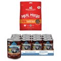 Blue Buffalo Wilderness Wolf Creek Stew Hearty Beef Stew Canned Food + Stella & Chewy's Stella's Super Beef Meal Mixers Freeze-Dried Dog Food Topper