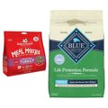 Blue Buffalo Life Protection Formula Lamb & Brown Rice Dry Food + Stella & Chewy's Turkey Meal Mixers Freeze-Dried Dog Food Topper