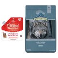 Blue Buffalo Wilderness Chicken Dry Food + Stella & Chewy's Marie's Magical Dinner Dust Bacon Freeze-Dried Dog Food Topper