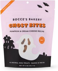 Bocce's Bakery Ghost Bites Pumpkin & Cream Cheese Recipe Dog Treats, 5-oz bag slide 1 of 3