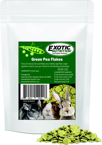 Exotic Nutrition Green Pea Flakes Bird Treats, 1-lb slide 1 of 6
