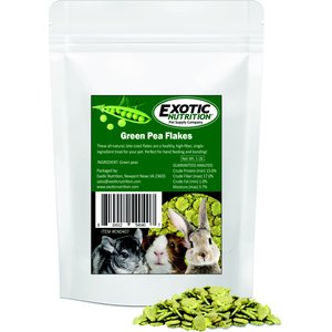 Exotic Nutrition Green Pea Flakes Small Pet Treats, 1-lb