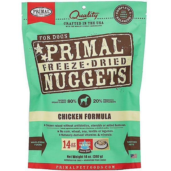 Primal Chicken Formula Nuggets Grain-Free Raw Freeze-Dried Dog Food