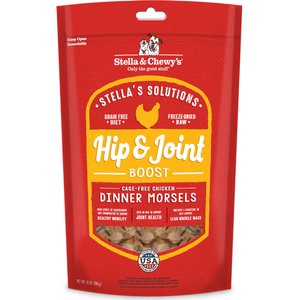 Stella & Chewy's Stella's Solutions Hip & Joint Boost Freeze-Dried Raw Cage-Free Chicken Dinner Morsels Dog Food, 13-oz bag, bundle of 2