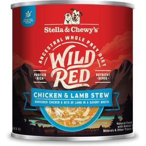 Stella & Chewy's Wild Red Grain-Free Chicken & Lamb Stew Wet Dog Food, 10-oz can, case of 6, bundle of 2