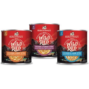 Stella & Chewy's Wild Red Variety Pack Grain-Free Wet Dog Food, 10-oz can, case of 3, bundle of 2
