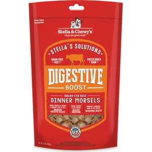 Stella & Chewy's Stella's Solutions Digestive Boost Freeze-Dried Raw Grass-Fed Beef Dinner Morsels Dog Food, 13-oz bag, bundle of 2