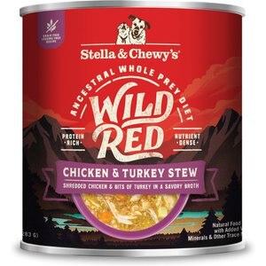 Stella & Chewy's Wild Red Grain-Free Chicken & Turkey Stew Wet Dog Food, 10-oz can, case of 12