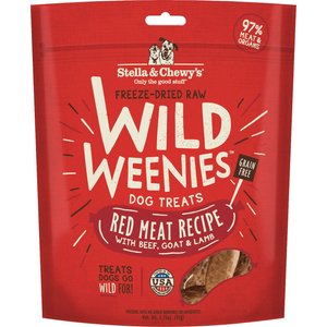 Stella & Chewy's Red Meat Wild Weenies Freeze-Dried Raw Dog Treats, 3.25-oz bag, bundle of 2