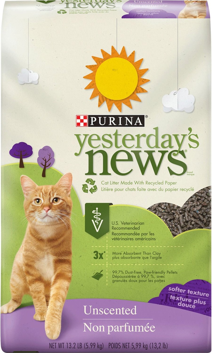 Purina Yesterday's News Unscented Paper Cat Litter New Fast Free Shipping 