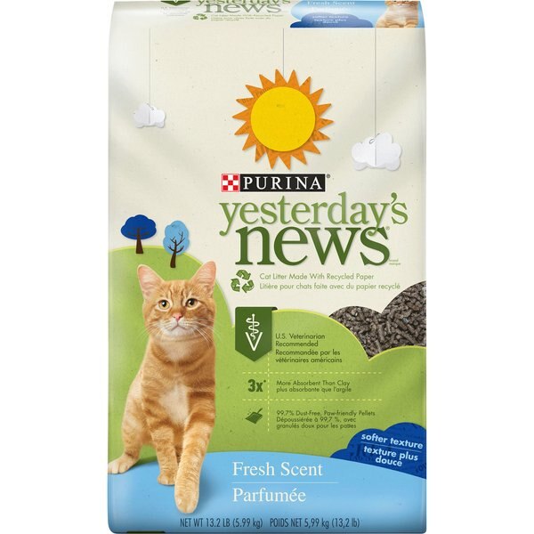 yesterday's news softer texture fresh scent cat litter