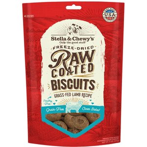 Stella & Chewy's Raw Coated Biscuits Grass-Fed Lamb Recipe Freeze-Dried Grain-Free Dog Treats, 9-oz bag, bundle of 2