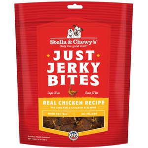 Stella & Chewy's Just Jerky Bites Real Chicken Recipe Grain-Free Dog Treats, 6-oz bag, bundle of 2