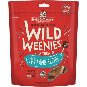 Stella & Chewy's Lamb Wild Weenies Freeze-Dried Raw Dog Treats, 3.25-oz bag, bundle of 2