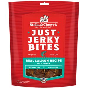 Stella & Chewy's Just Jerky Bites Real Salmon Recipe Grain-Free Dog Treats, 6-oz bag, bundle of 2