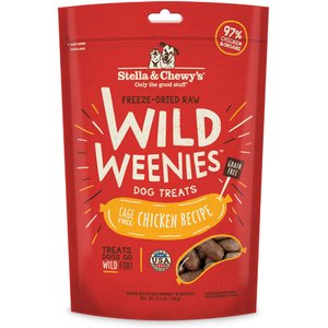 Stella & Chewy's Chicken Wild Weenies Freeze-Dried Raw Dog Treats, 11.5-oz bag, bundle of 2