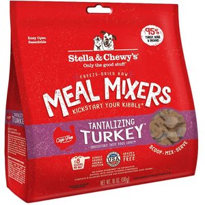 Stella & Chewy's Tantalizing Turkey Meal Mixers Freeze-Dried Raw Dog Food Topper, 18-oz bag, bundle of 2