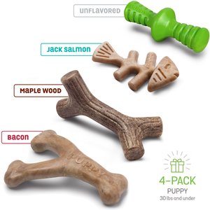 Benebone Puppy Durable Chews Box Dog Toy, 4 count