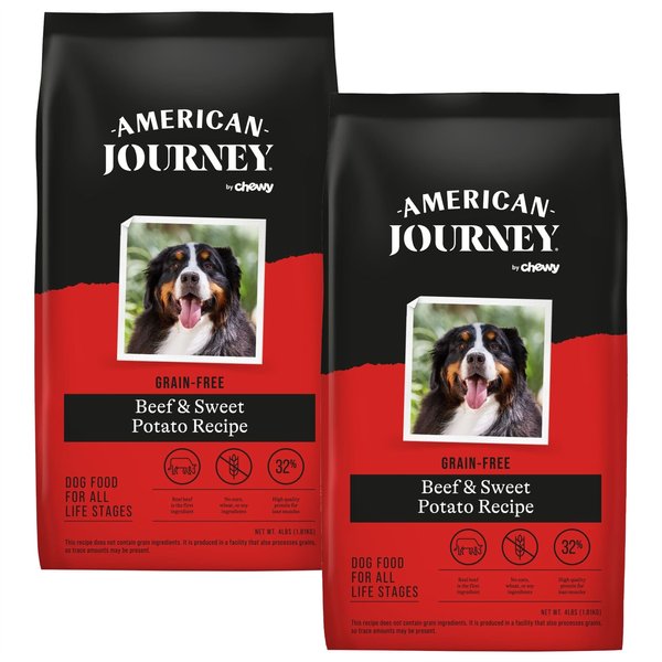 American Journey Beef & Sweet Potato Recipe Grain-Free Dry Dog Food, 4-lb bag, bundle of 2 slide 1 of 9