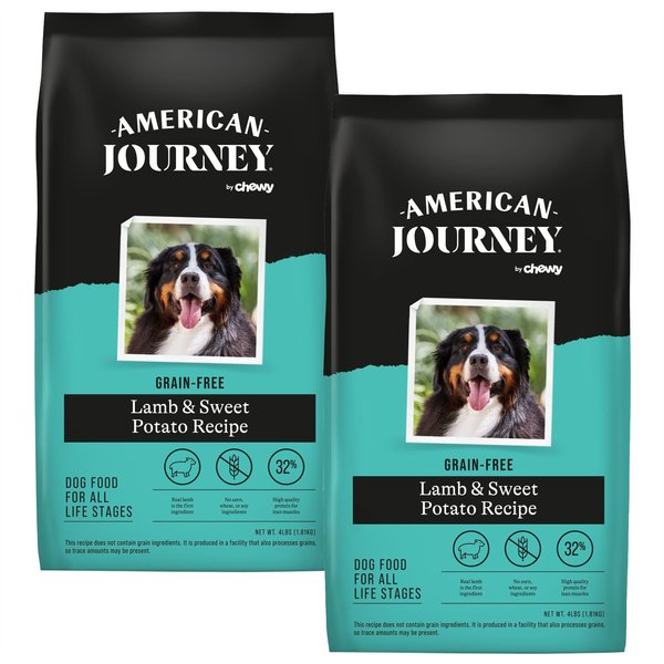 AMERICAN JOURNEY Lamb & Sweet Potato Recipe GrainFree Dry Dog Food, 4