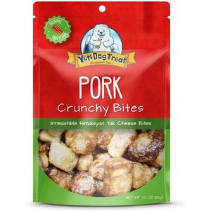 Yeti Dog Chew Pork Crunchy Bites Himalayan Yak Cheese Dog Treats, 4-oz bag