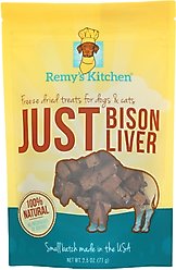 Remy's Kitchen Just Bison Liver Freeze-Dried Dog & Cat Treats, 3-oz bag