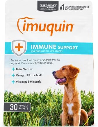 Nutramax Imuquin Immune Support Powder Immune Supplement for Dogs, 30 count slide 1 of 10