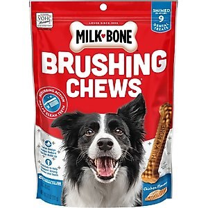 Milk-Bone Original Brushing Chews Daily Dental Dog Treats, Small/Medium, 36 count