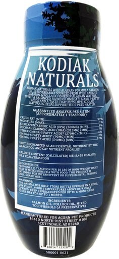 Kodiak Naturals Salmon Oil Dog & Cat Supplement, 18-oz bottle