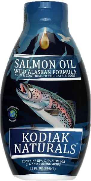 Kodiak Naturals Salmon Oil Dog & Cat Supplement, 32-oz bottle slide 1 of 7