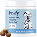 Pawfy Pain Management Bacon Flavor Chews Dog Supplement, 30 count