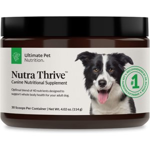 Ultimate Pet Nutrition Nutra Thrive Dog Vitamin Supplement, 4.02-oz jar