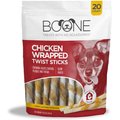 Boone Chicken Wrapped Twist Small Sticks Dog Treats, 20 count