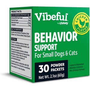 Vibeful Behavior Support Powder Calming Supplement for Small Dogs & Cats, 30 count