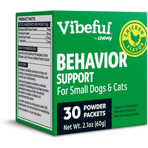 Vibeful™ by Chewy Behavior Support Powder Calming Supplement for Small Dogs & Cats, 30 count