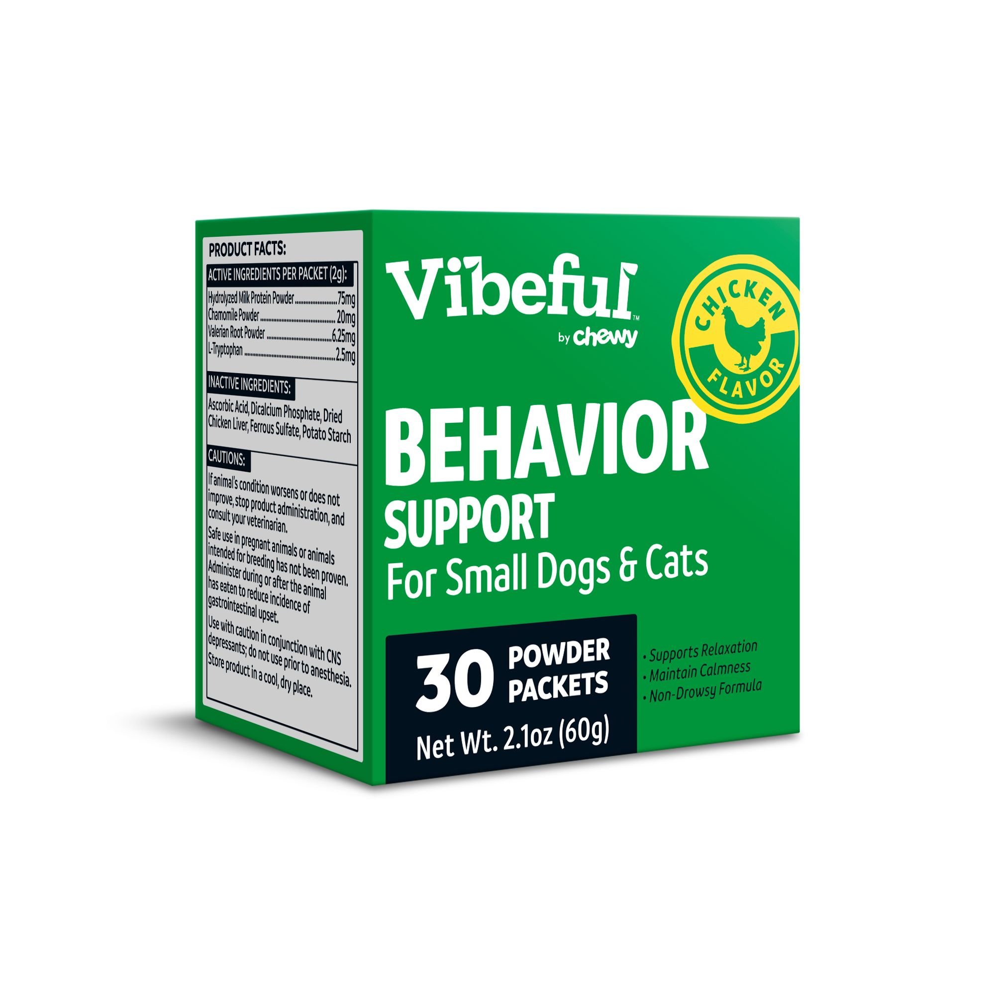 VIBEFUL Behavior Support Powder Calming Supplement for Small Dogs